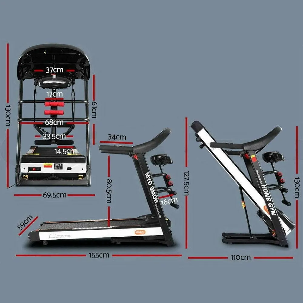 Everfit Treadmill Electric Home Gym Fitness Excercise Machine w/ Massager 450mm