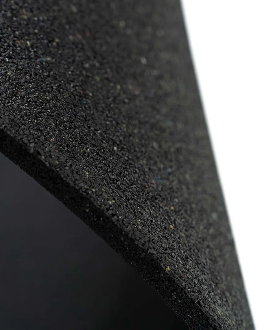 Fire Rated 🔥 Rubber Gym Flooring - Black - 15mm Gym Mats