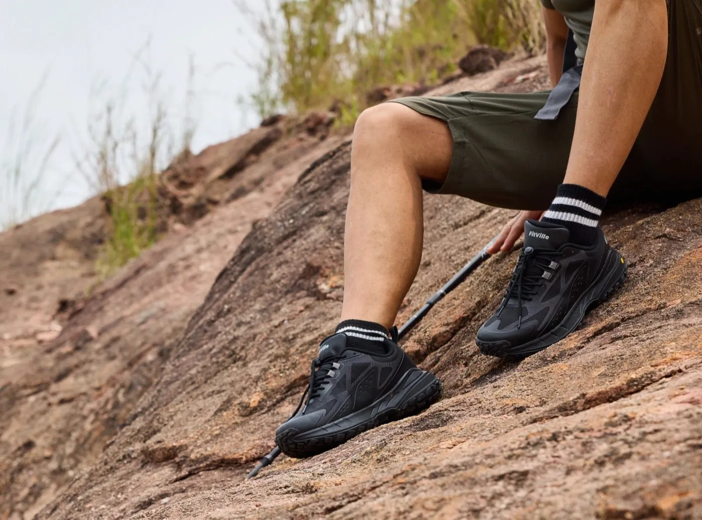 FitVille Men's Low-Top LugMax Hiking Shoes V2