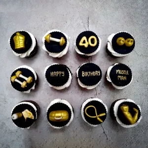 Golden Gym Cupcakes