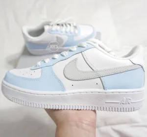 Gray and Blue Custom Air Force 1