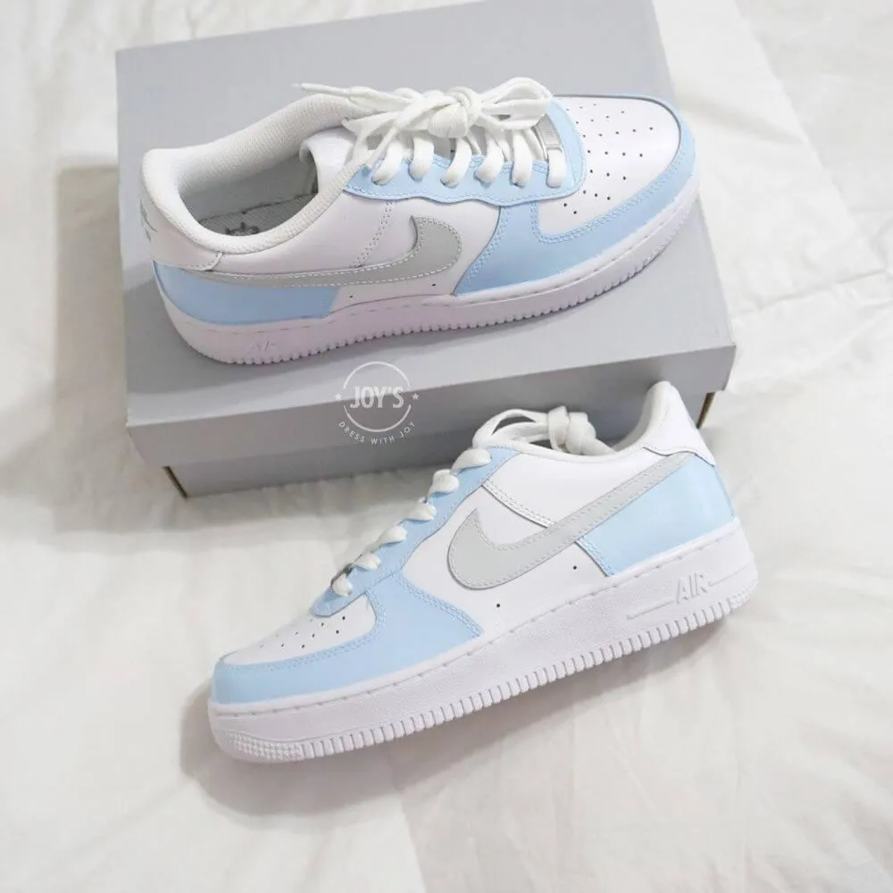 Gray and Blue Custom Air Force 1