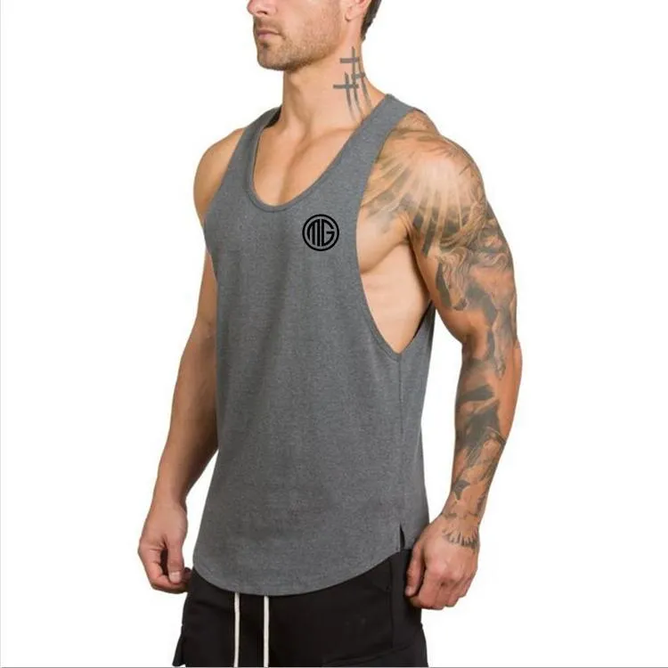 Great Brand gym clothing cotton singlets canotte bodybuilding stringer tank top - men fitness shirt (TM7)(1U101)(1U100)