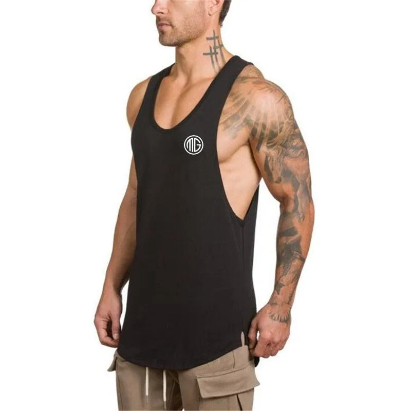 Great Brand gym clothing cotton singlets canotte bodybuilding stringer tank top - men fitness shirt (TM7)(1U101)(1U100)
