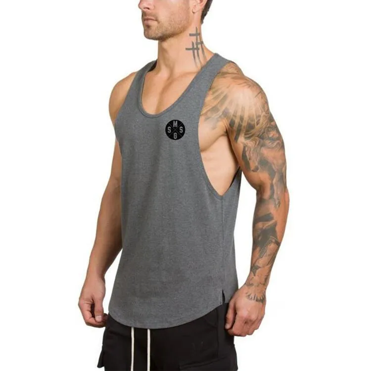 Great Brand gym clothing cotton singlets canotte bodybuilding stringer tank top - men fitness shirt (TM7)(1U101)(1U100)