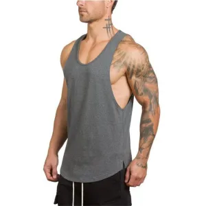 Great Brand gym clothing cotton singlets canotte bodybuilding stringer tank top - men fitness shirt (TM7)(1U101)(1U100)