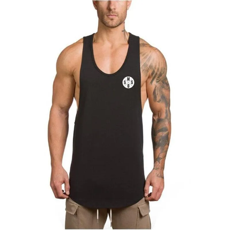 Great Brand gym clothing cotton singlets canotte bodybuilding stringer tank top - men fitness shirt (TM7)(1U101)(1U100)