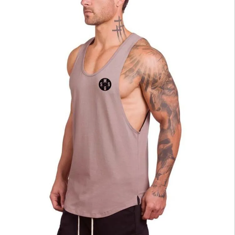 Great Brand gym clothing cotton singlets canotte bodybuilding stringer tank top - men fitness shirt (TM7)(1U101)(1U100)