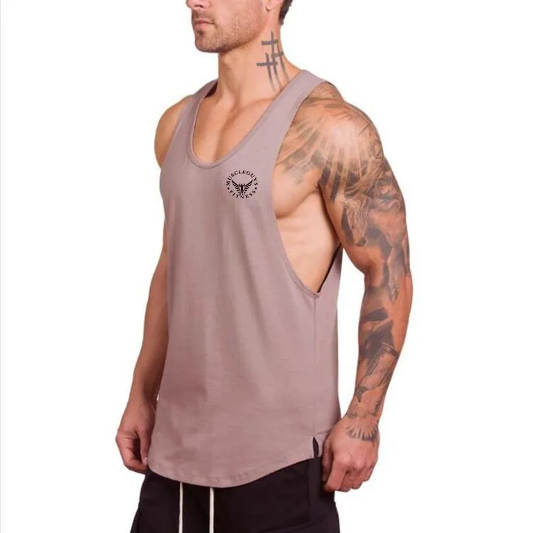 Great Brand gym clothing cotton singlets canotte bodybuilding stringer tank top - men fitness shirt (TM7)(1U101)(1U100)