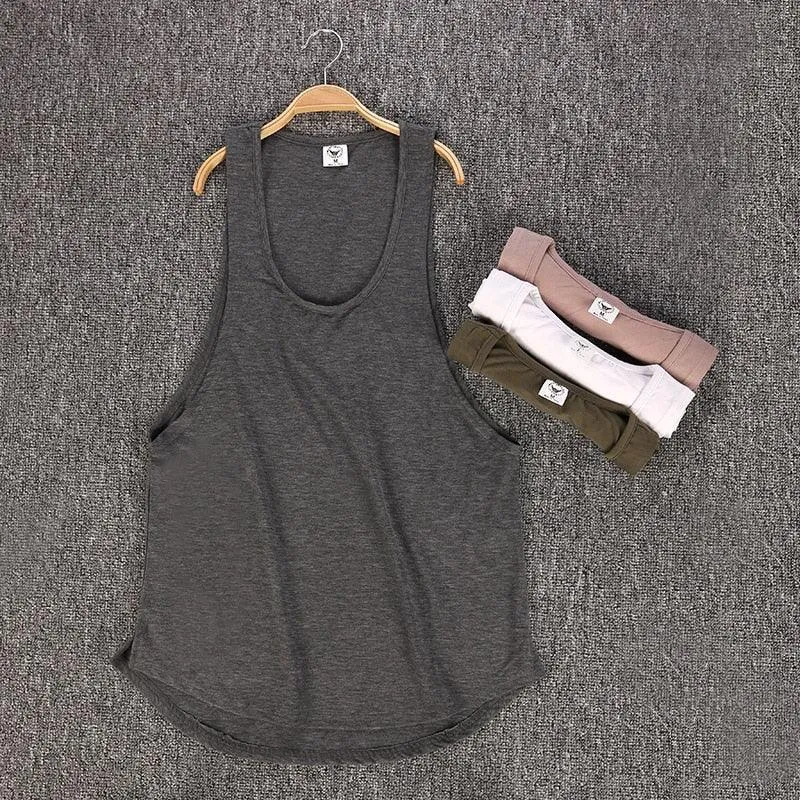 Great Brand gym clothing cotton singlets canotte bodybuilding stringer tank top - men fitness shirt (TM7)(1U101)(1U100)