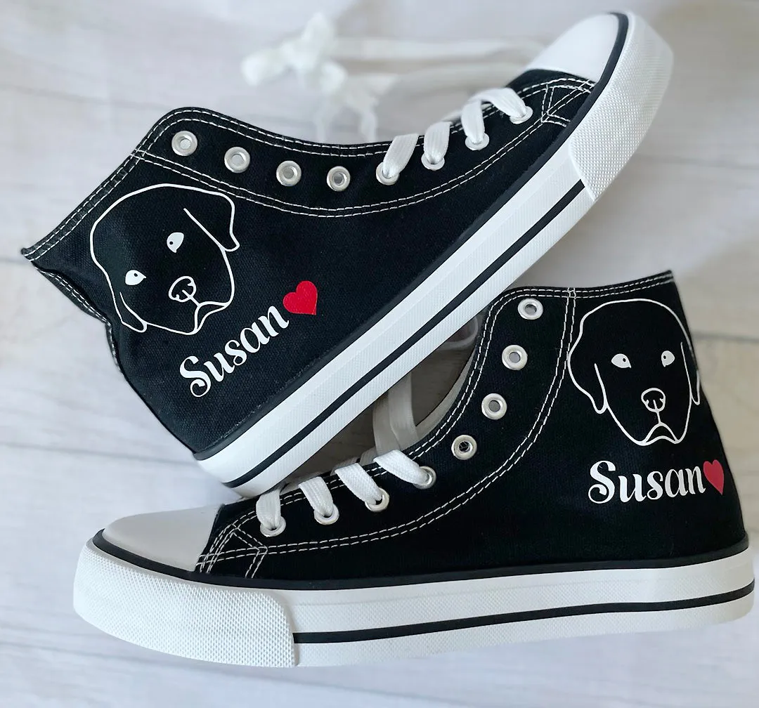 Great Pyrenees Personalized Dog Face, Dog shoes, Custom Dog Name sneakers , Personalized Dog shoes, Dog Lovers slip on , Dog Mama shoes