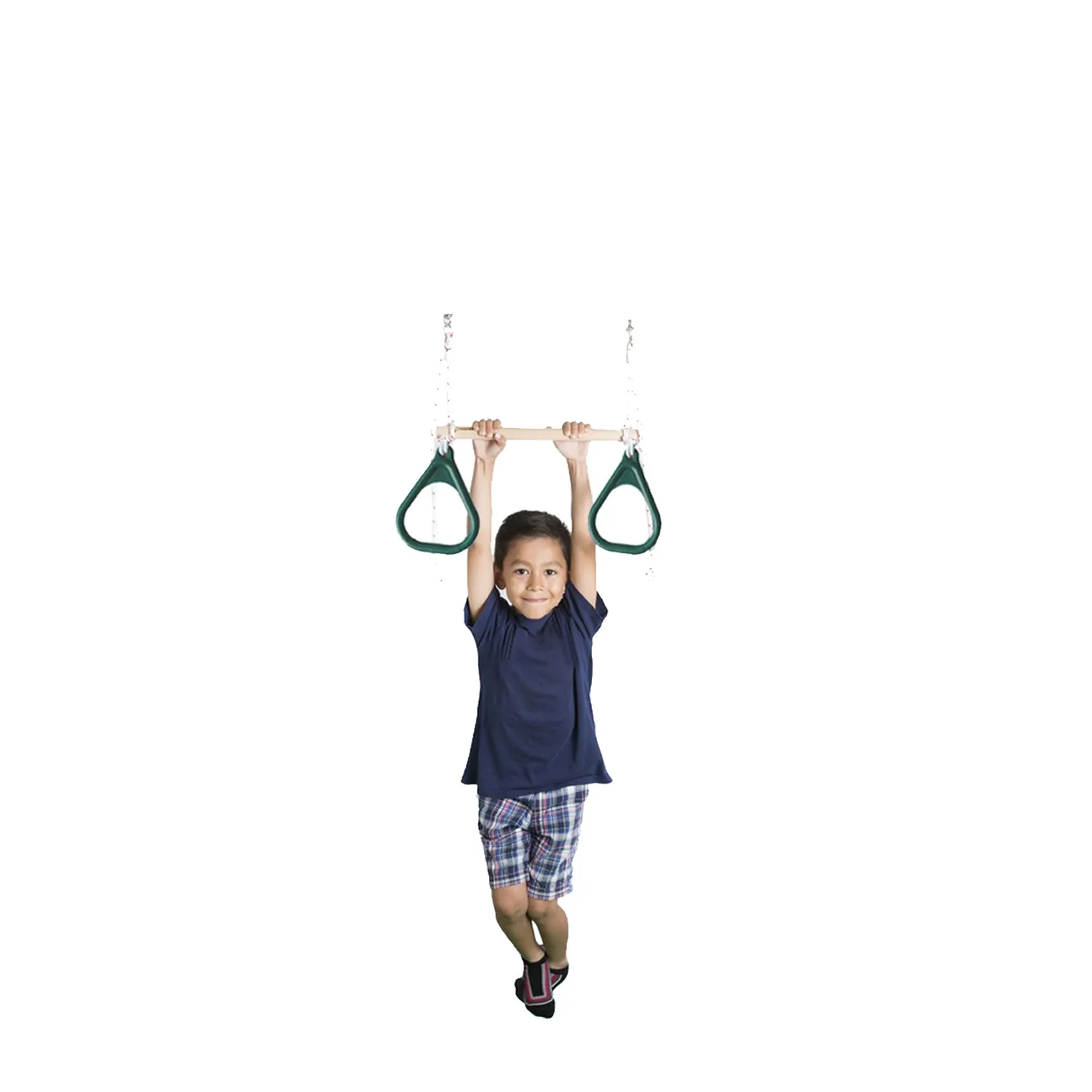 Gym Rings and Trapeze Bar Combo - Green