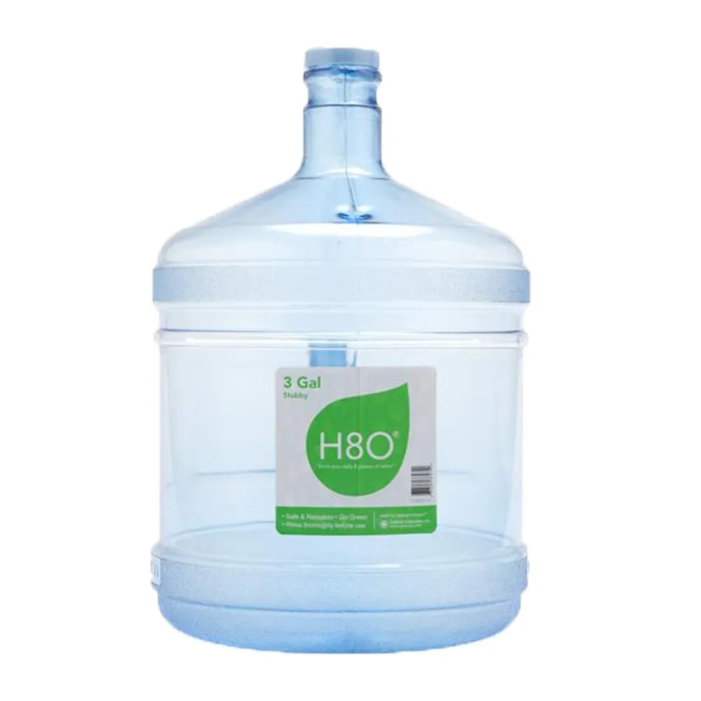 H8OÃ‚® Polycarbonate 3 Gallon Stubby Water Bottle (With Handle) with 48mm Cap
