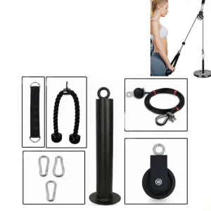 Homemade Fitness Equipment Home High Pull-Down Training Equipment Rally Triceps, Specification: 4.8cm Bell Plate Tray Set 2