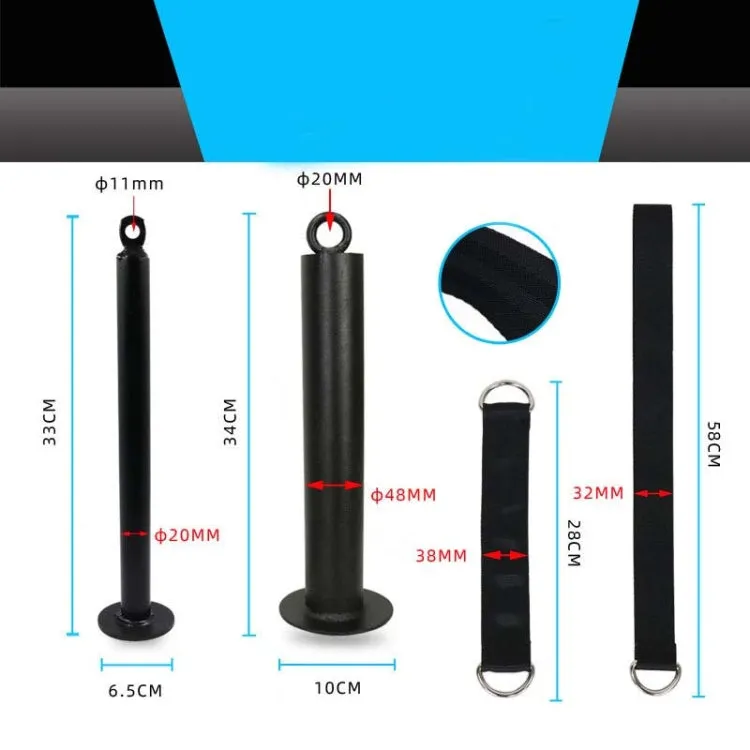 Homemade Fitness Equipment Home High Pull-Down Training Equipment Rally Triceps, Specification: 4.8cm Bell Plate Tray Set 2