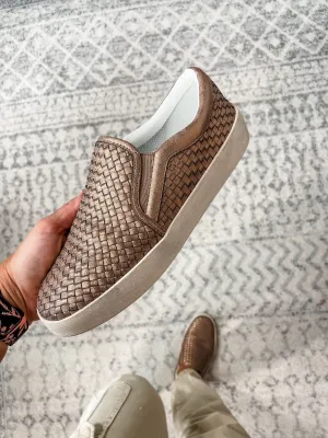 I'm Weaving Slip On Sneakers in Bronze (7-11)