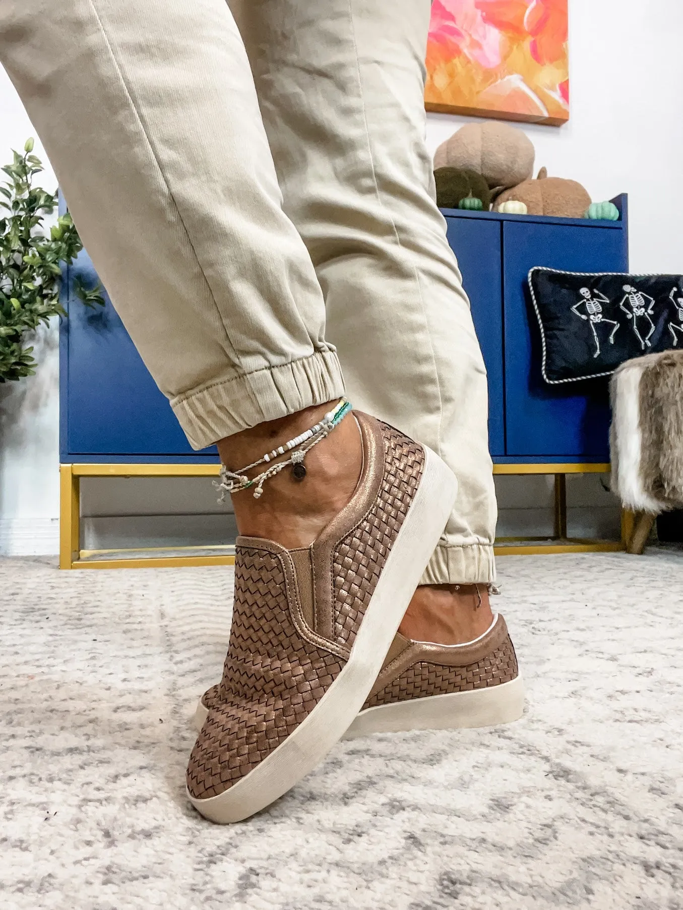 I'm Weaving Slip On Sneakers in Bronze (7-11)