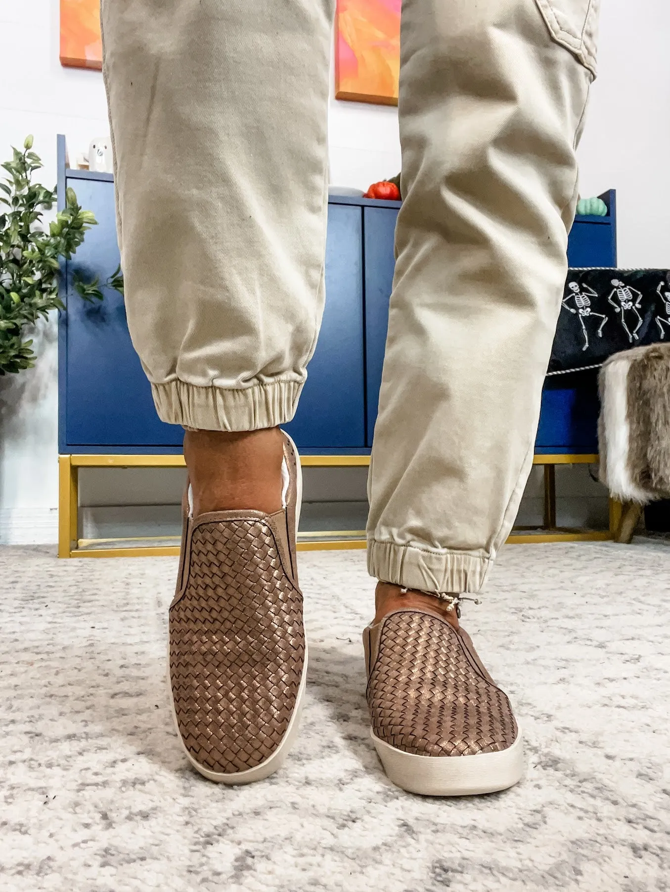 I'm Weaving Slip On Sneakers in Bronze (7-11)