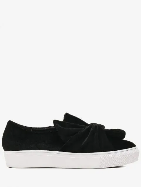 Impressive Cross Twist Front Slip On Shoes
