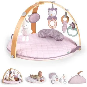 Ingenuity Cozy Spot Reversible Duvet Activity Gym with Wooden Toy Bar - Calla