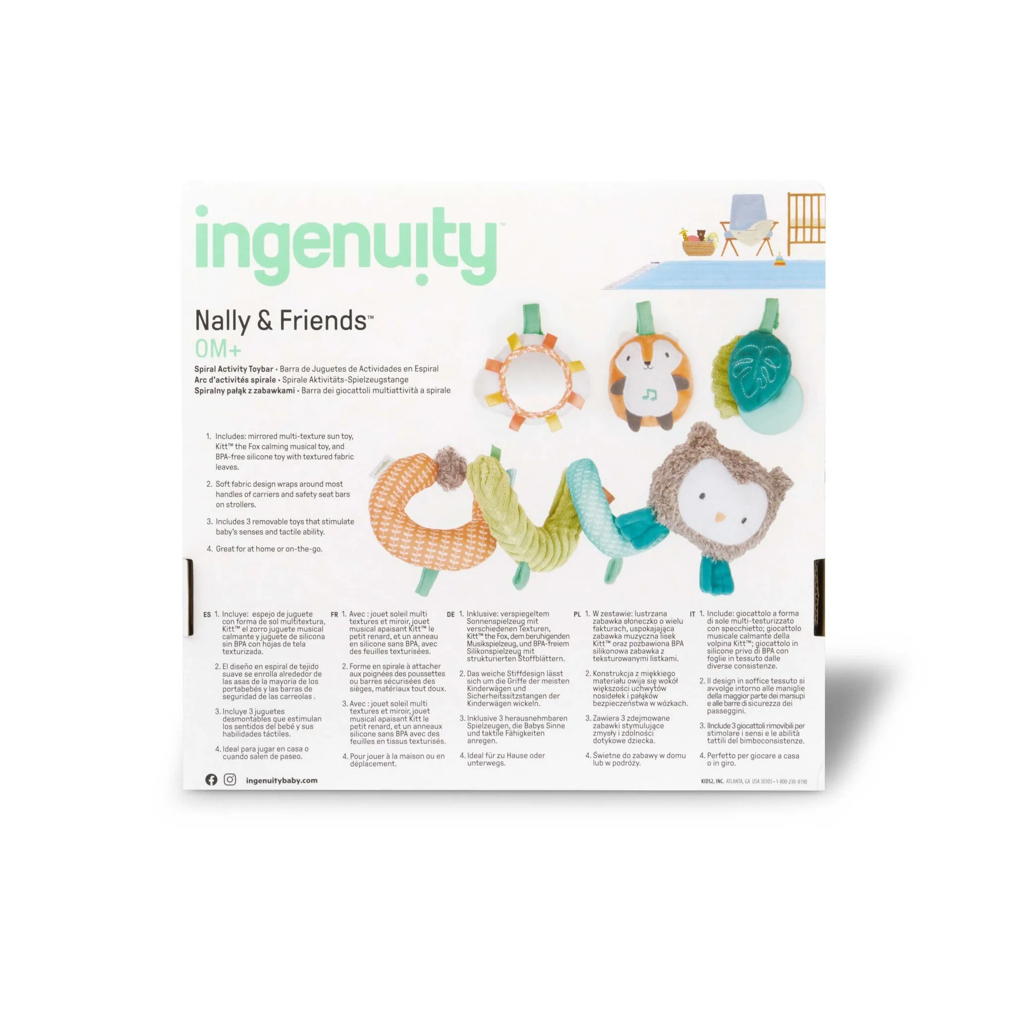 inGenuity - Nally and Friends™ Spiral Activity Toy Bar