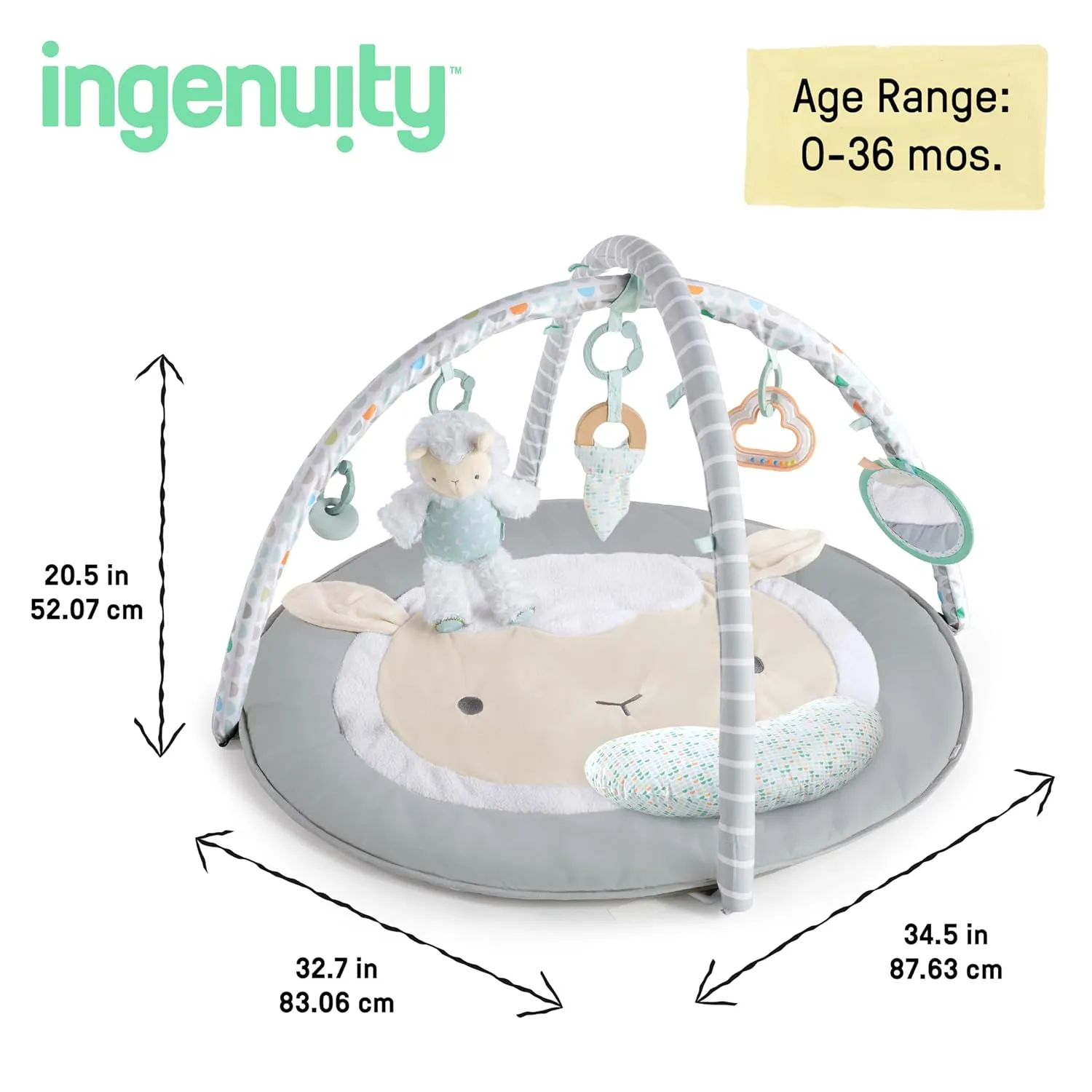 Ingenuity Sheppy's Spot Plush Activity Gym