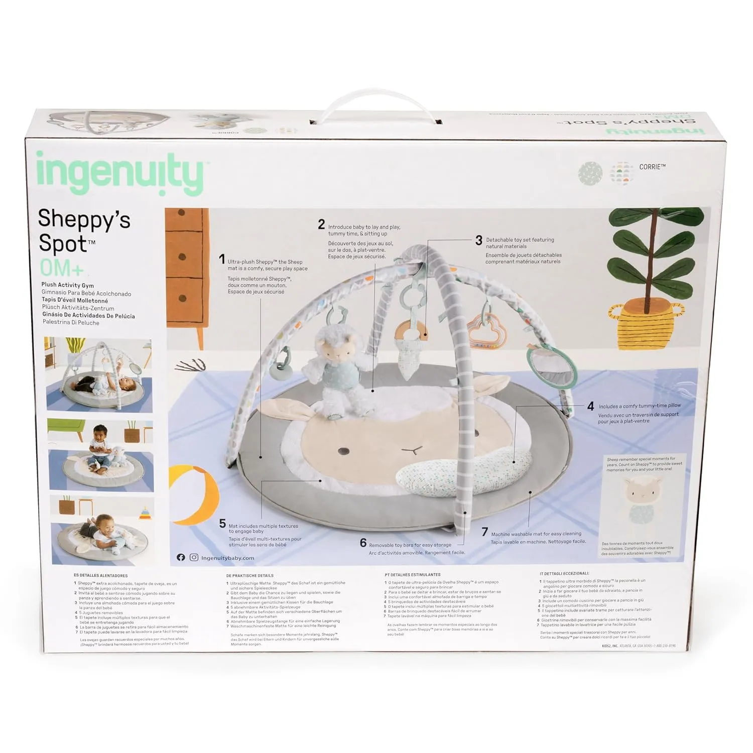 Ingenuity Sheppy's Spot Plush Activity Gym