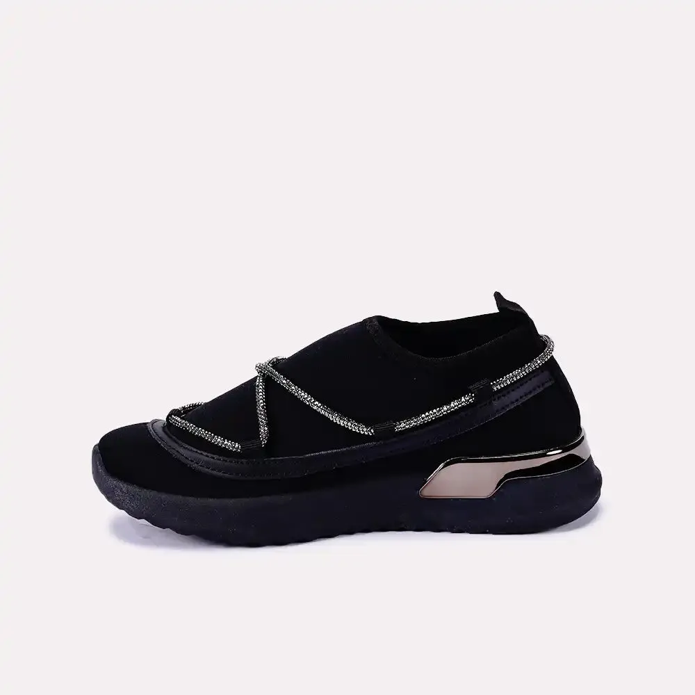 Jade Black Slip On Sneakers 0440653