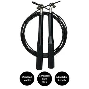 JupiterGear Adjustable Speed Cable Weighted Jump Rope