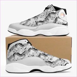 Keys High-Top Leather Basketball Sneakers