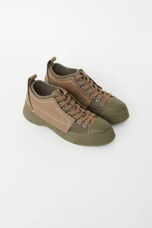 Khaki Green Chunky Low Top Sneaker