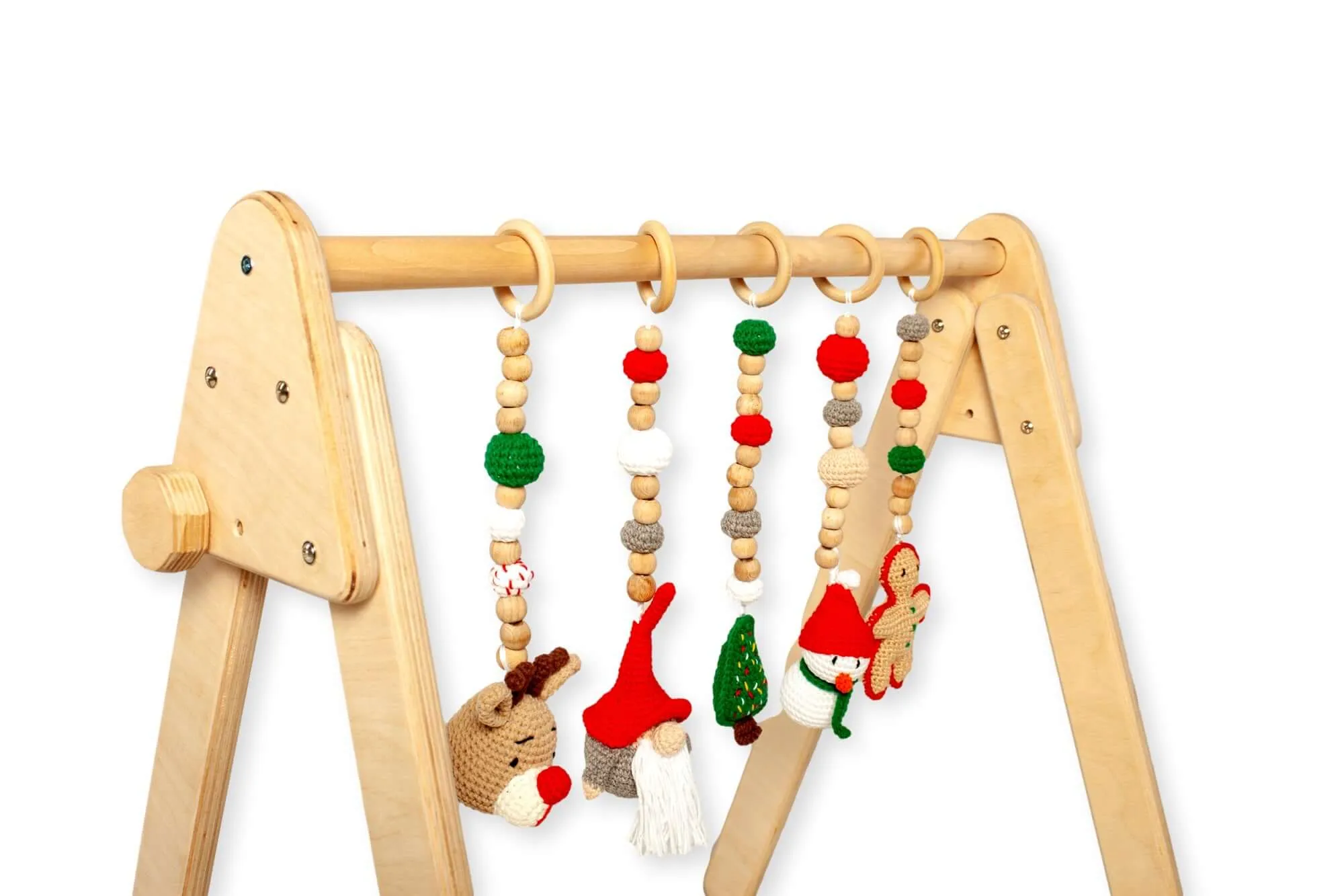 kidodido Hölzerne Baby Turnhalle & Hängespielzeug Set