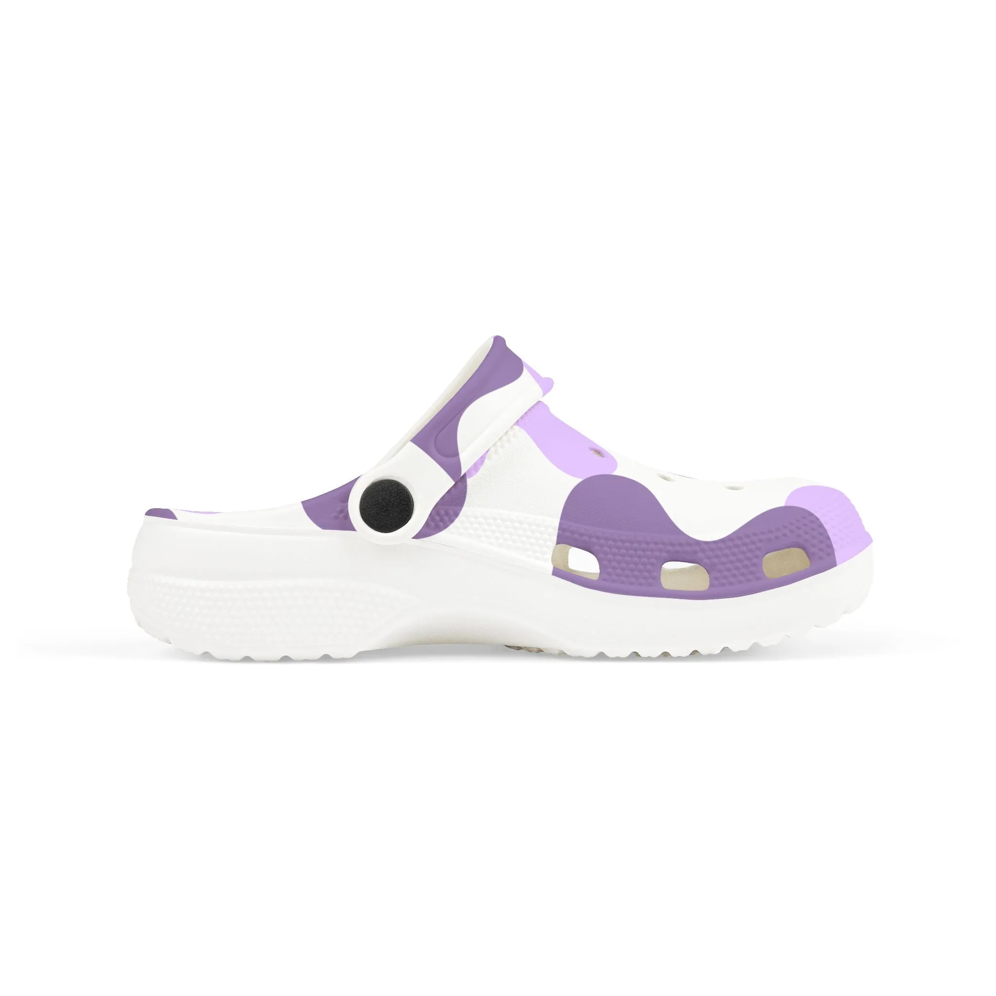 Kids' Purple Cow Print Clogs - Comfortable & Fun Summer Footwear