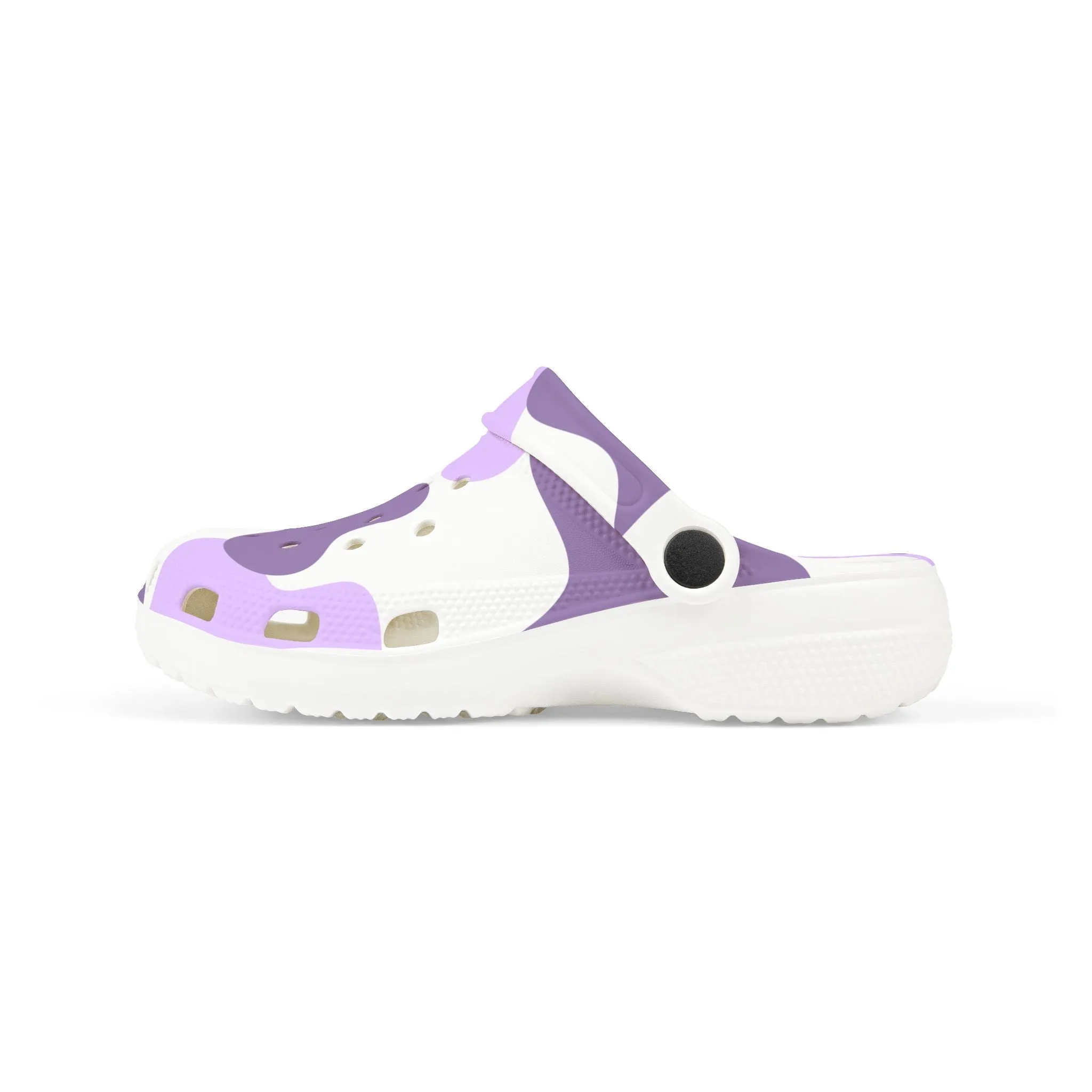 Kids' Purple Cow Print Clogs - Comfortable & Fun Summer Footwear
