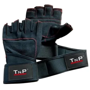 Leather Gloves with Wrist Wraps HFG-147.4A - Medium