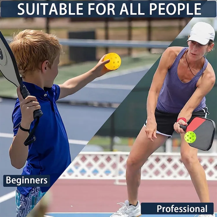 LEIJIAER 40 Holes Luminous Pickleball Outdoor Plastic Hole Ball(Yellow)