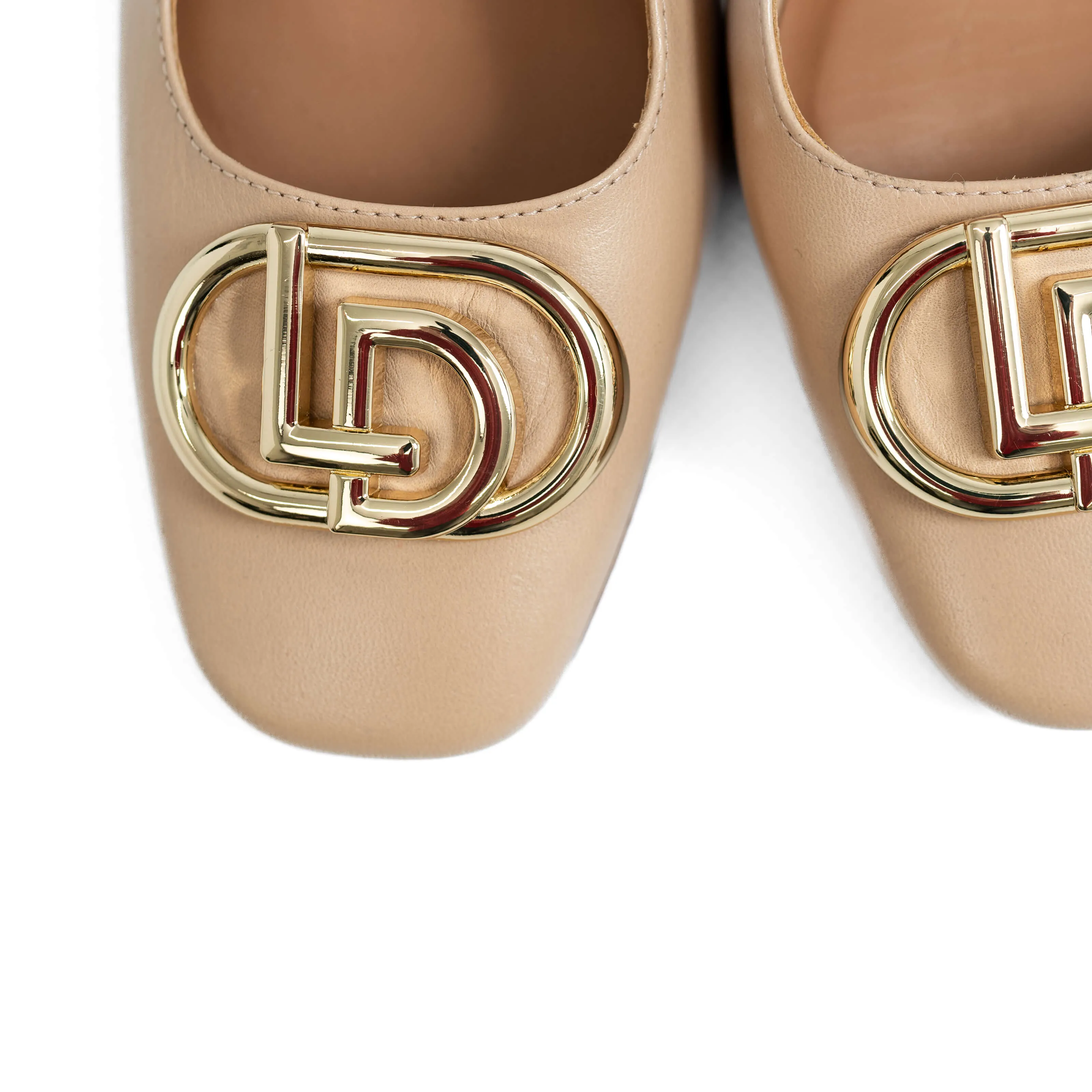 LODI LOVE Cream Leather Slingback Court Shoes