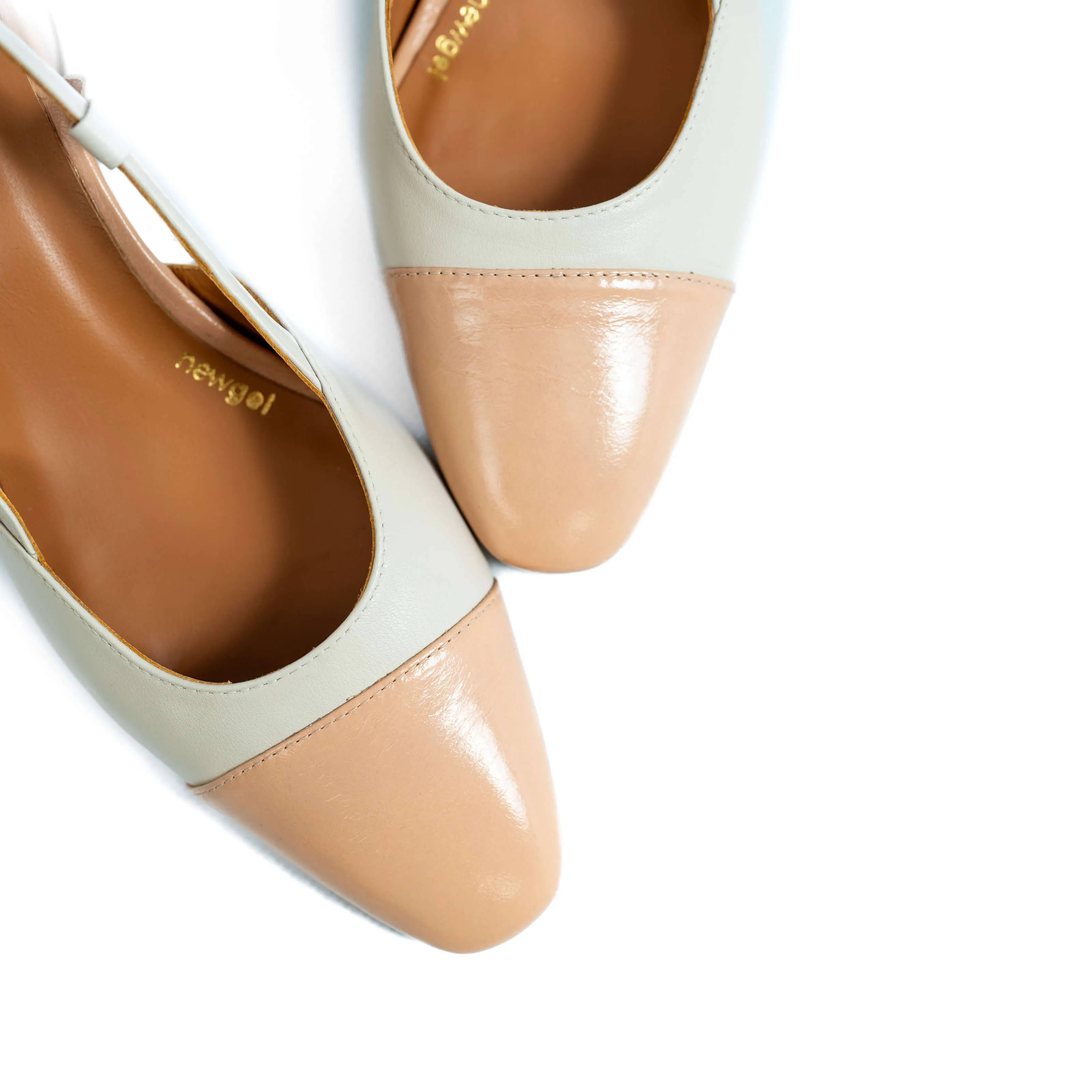 LODI LOVE ROL4343 Nude & Cream Slingback Pumps