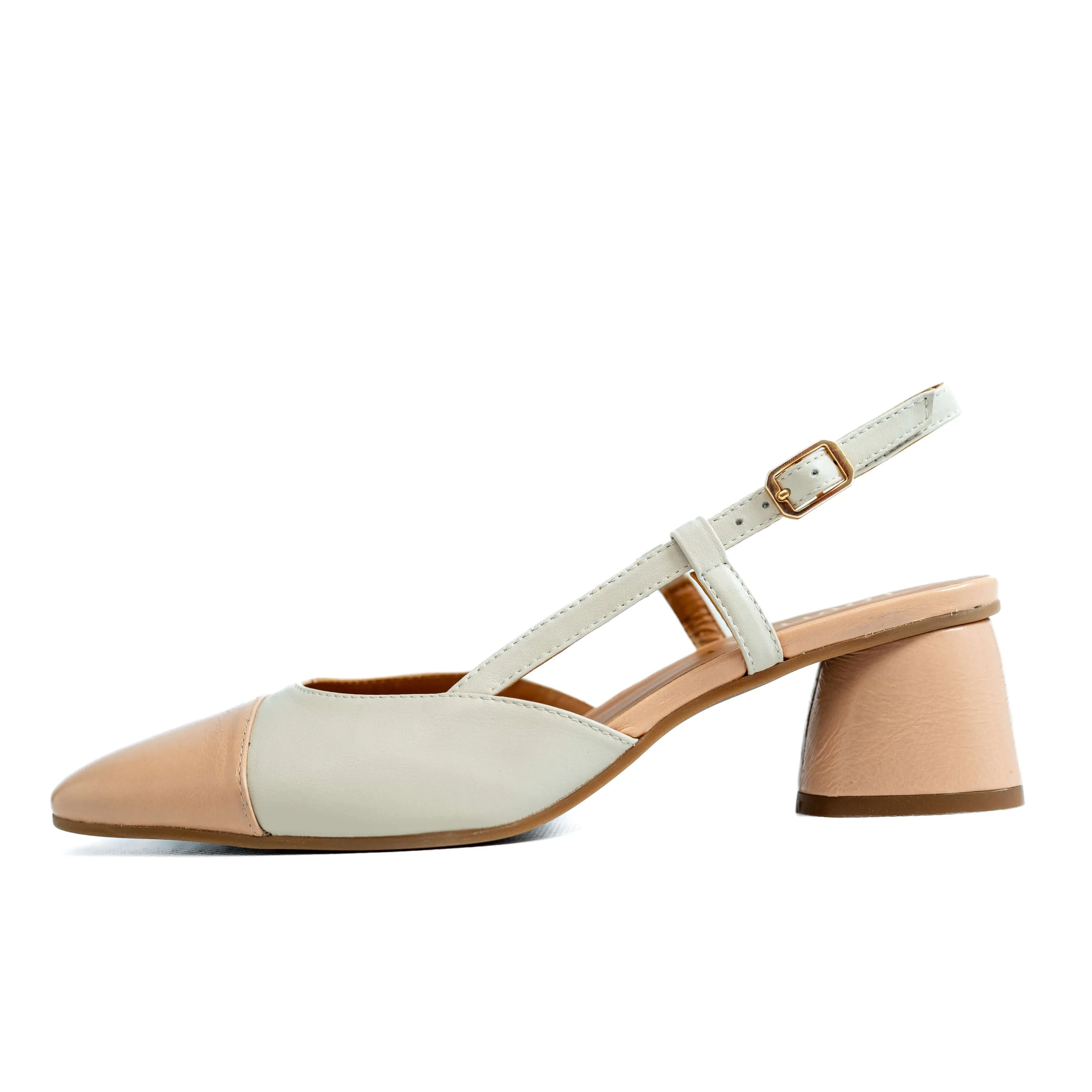 LODI LOVE ROL4343 Nude & Cream Slingback Pumps