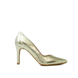 LODI Rabot Gold Leather Court Shoes