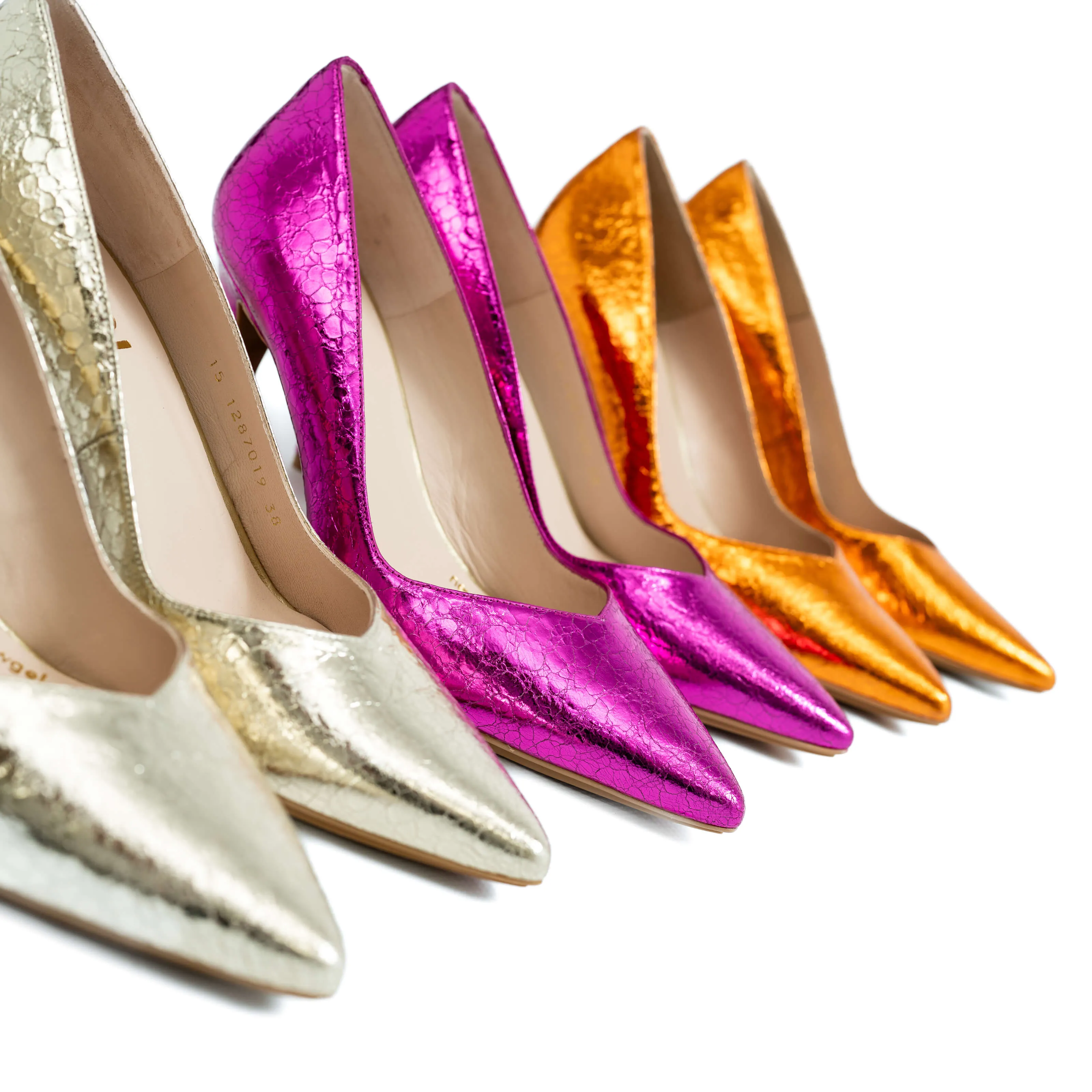 LODI Rabot Orange Leather Court Shoes