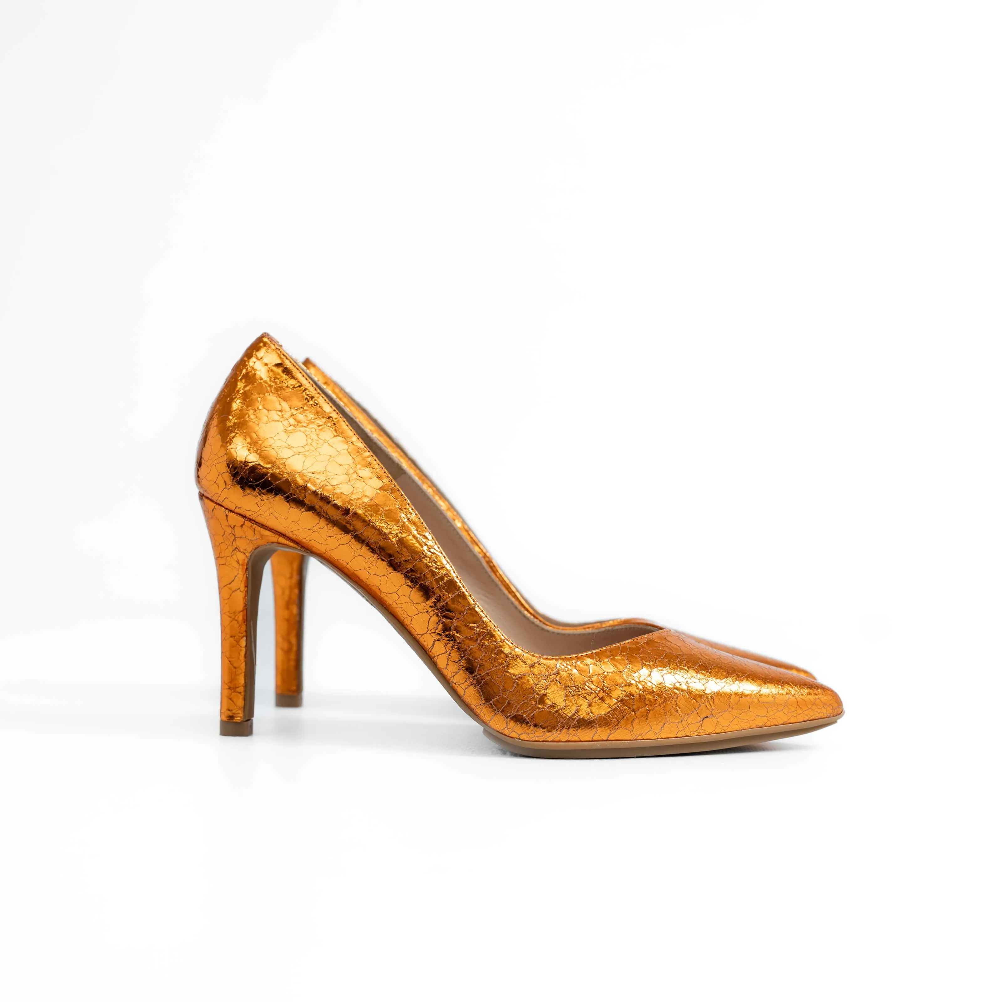 LODI Rabot Orange Leather Court Shoes
