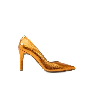 LODI Rabot Orange Leather Court Shoes