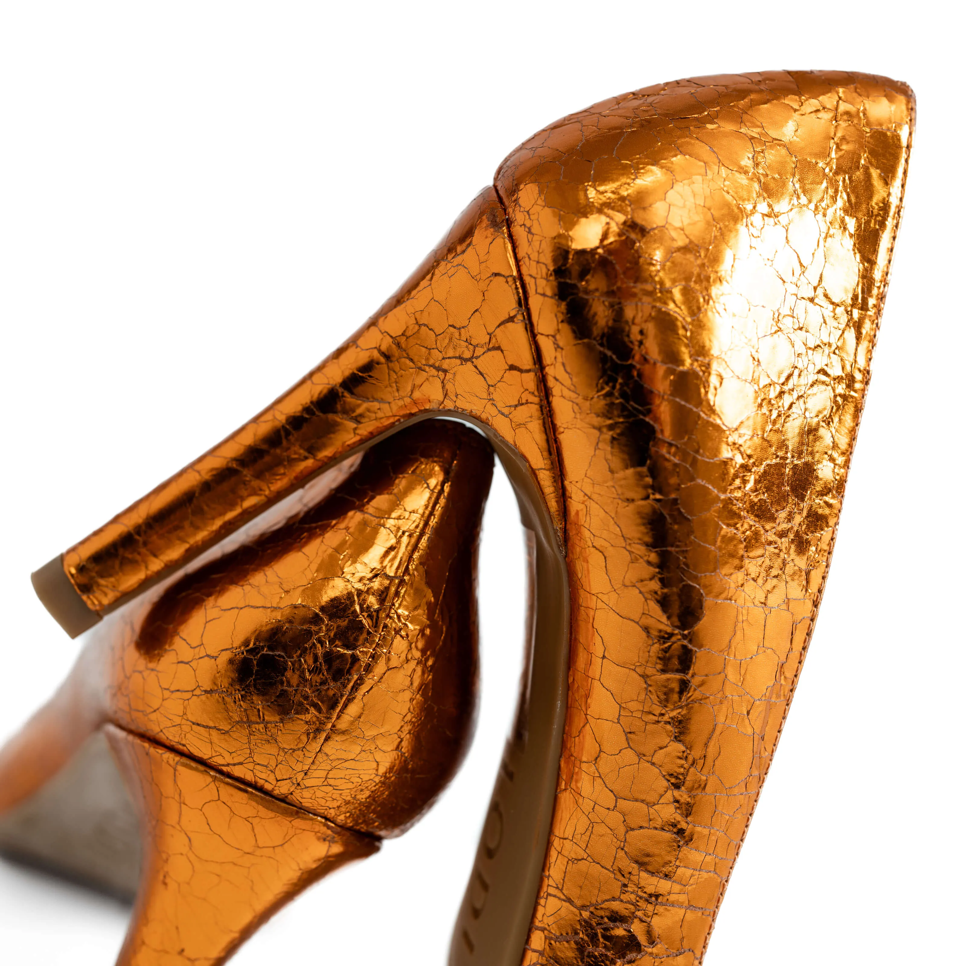 LODI Rabot Orange Leather Court Shoes