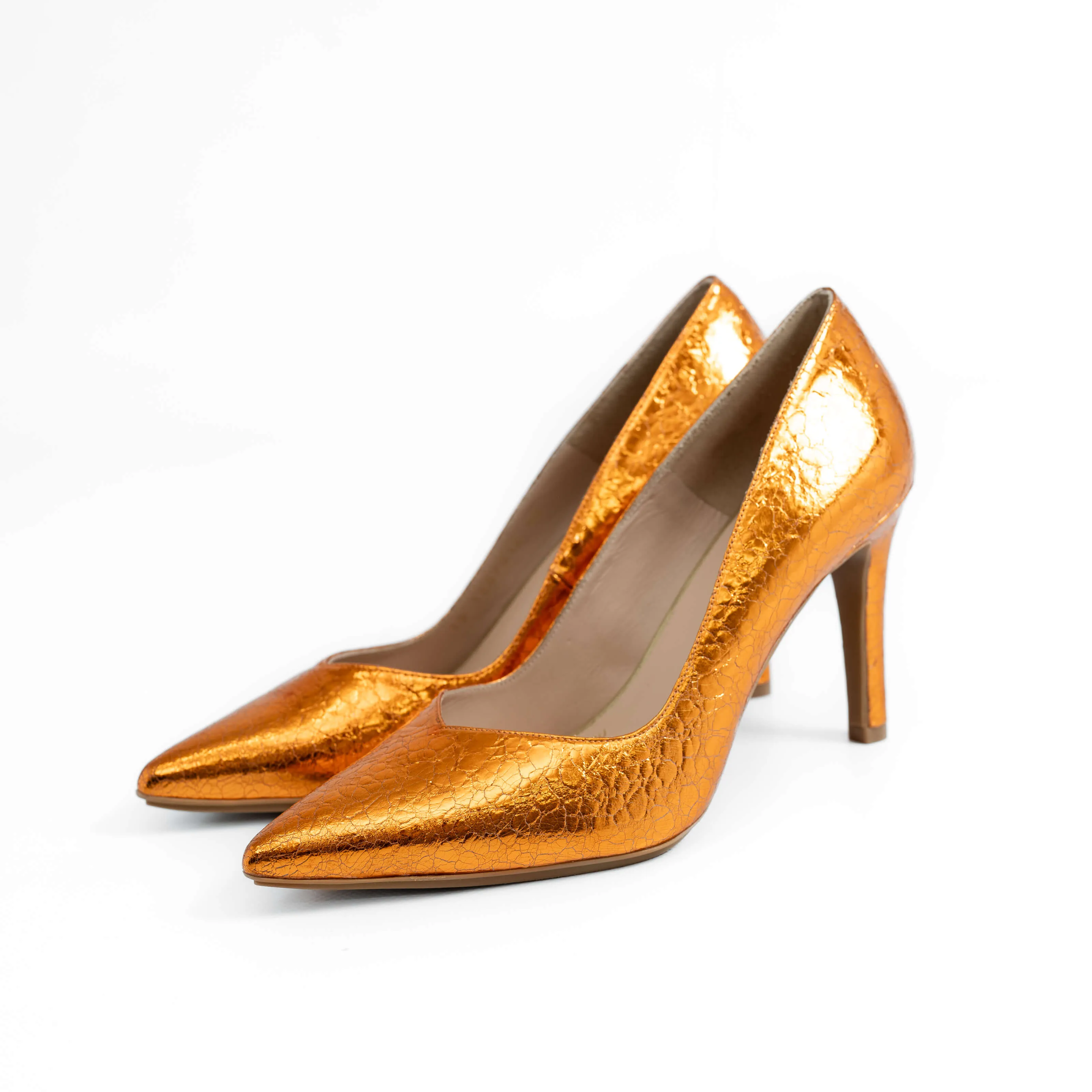LODI Rabot Orange Leather Court Shoes