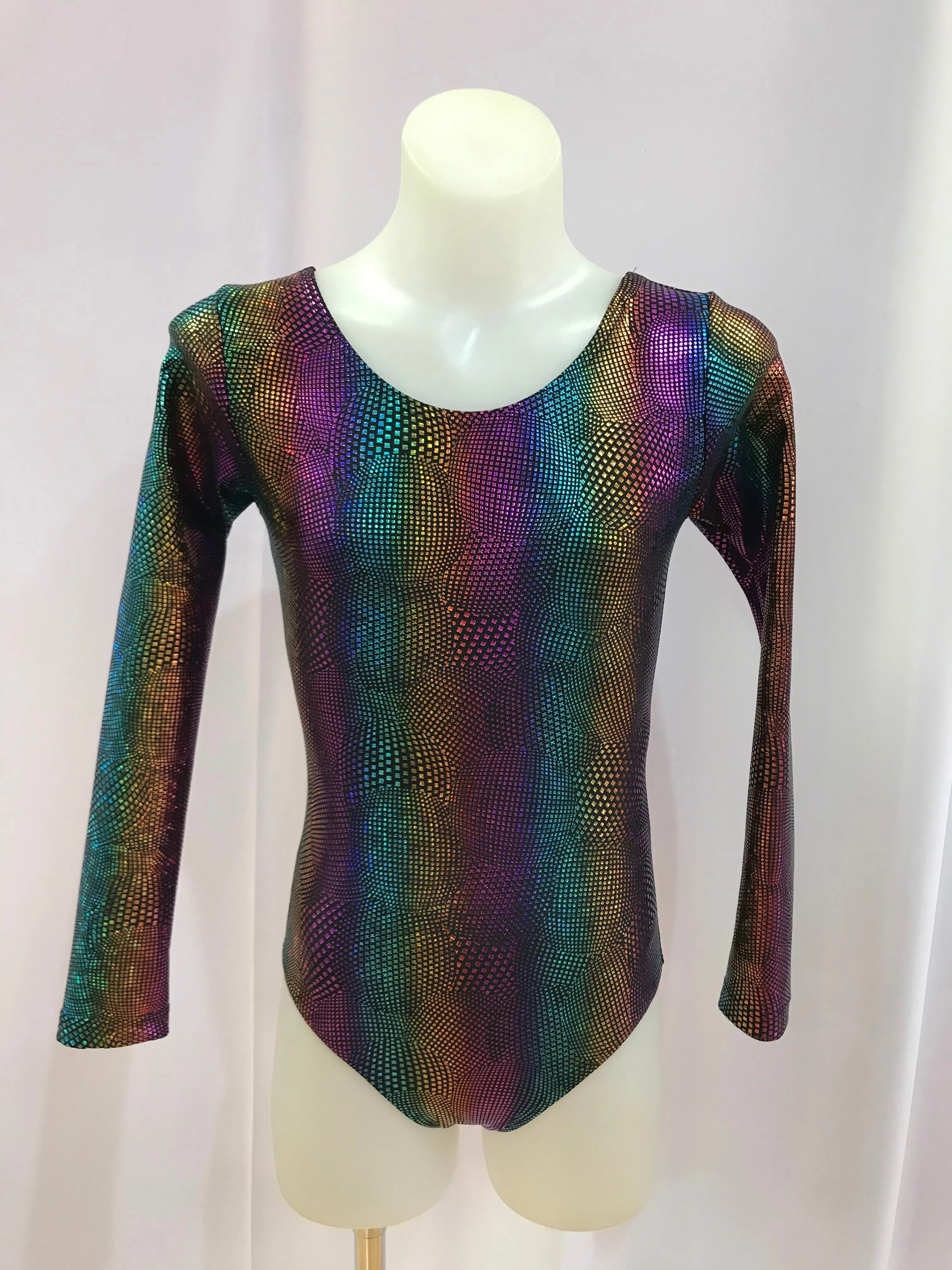 Long Sleeve Basic Gym Leotard - Midnight Jazz