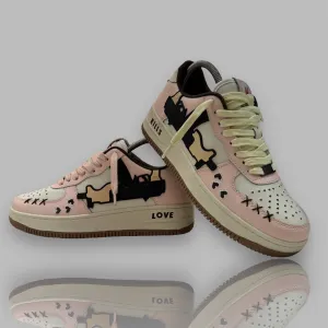 Love Kills Silence Golden Shoes Pink