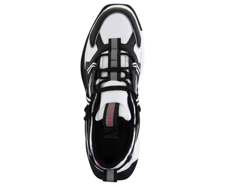 Mazino Storm Chunky Sneakers Men’s Vegan Black Red