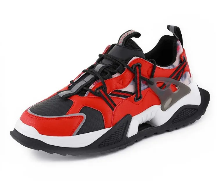 Mazino Storm Chunky Sneakers Men’s Vegan Black Red