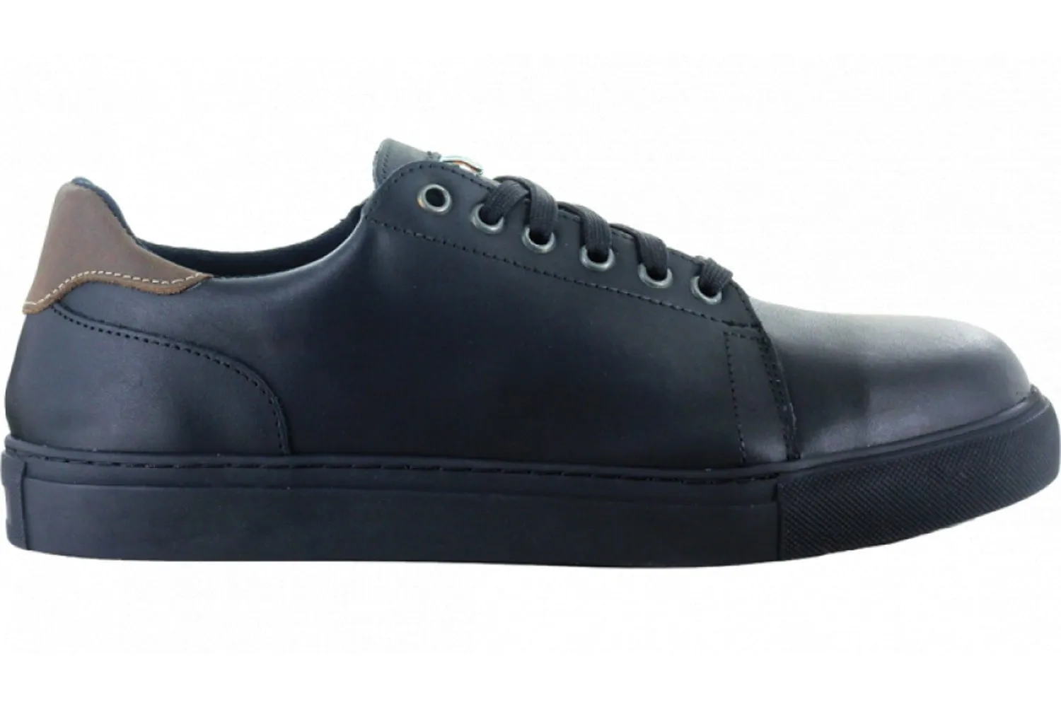 Mellow Walk Mens Owen EH PR Black Leather Skate Inspired Work Shoes 10.5 2E